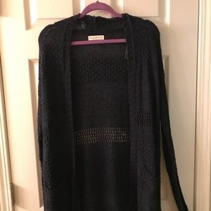 Abercrombie & Fitch Navy Crochet Cardigan